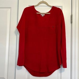 Hannah red sweater, size small (very oversized), like new